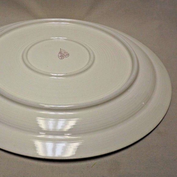 Vintage Red Wing Pottery Dinnerware Normandy Apple Hand Painted 14" Chop Plate - Picture 9 of 12